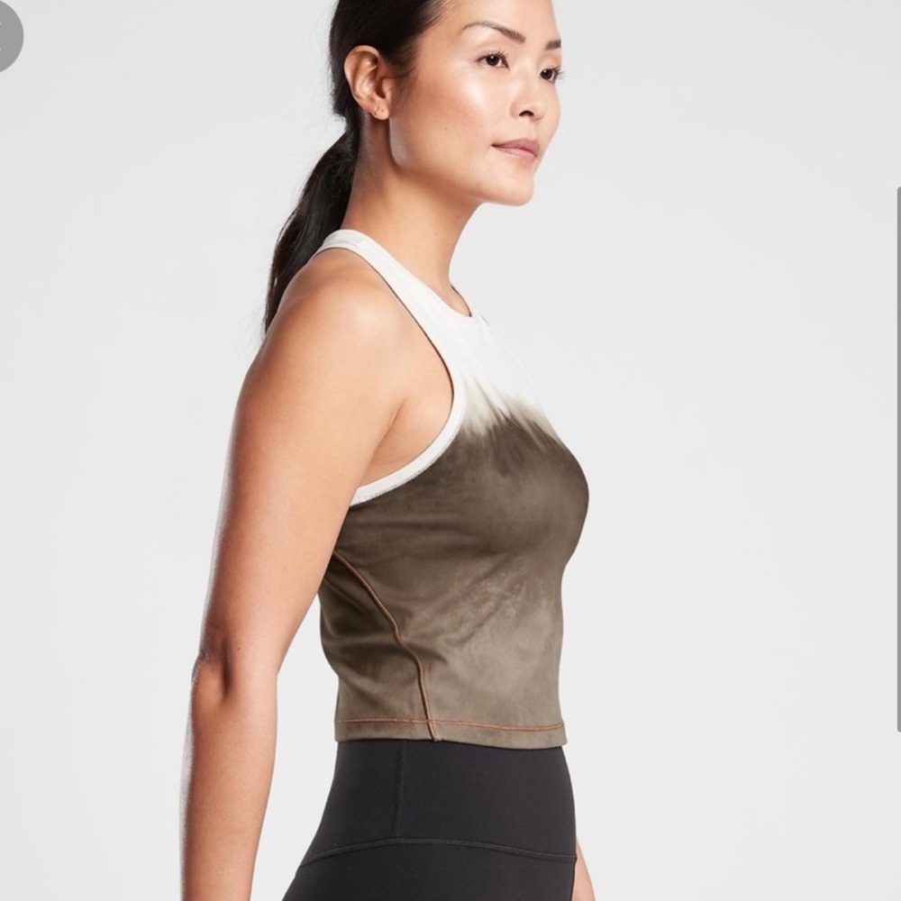 Athleta Shanti Watercolor Crop Tank Top XXS NWT